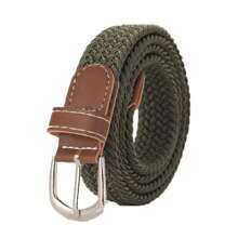 Woven Elastic Seamless Invisible Buckle-Free Adjustable Stretch Canvas Jeans Belt Casual Waist Band For Men & Women