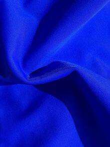 1 件黑色基本款侧系带泳裤，适合毕业典礼、独立日、情人节、音乐节等时尚场合 - 寶藍色 - 查看 4