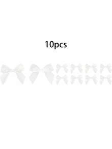 10Pcs Mini Satin Ribbon Bows Self Adhesive Satin Bows Cute Small Ribbon Tiny Bows For Gift Wrapping Tiny Bows Tiny Bows For Christmas Craft Birthday Party Wedding Decorations - Multicolor - View 13