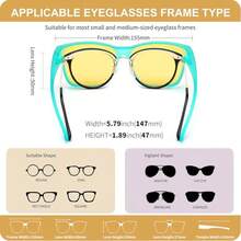 KooKeg Night Vision Driving Glasses Anti Glare Fit Over Glasses For Men Women Polarized Nighttime Glasses CK0250 - 009 - Xem 5
