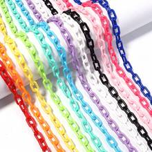 10pcs/Pack Colorful Acrylic Chain, DIY Jewelry Accessories, Necklace Chain, Eyeglasses Chain, Mask Chain - Multicolor - View 4
