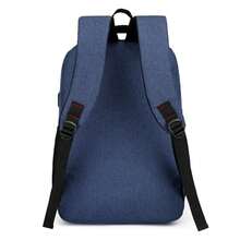 男士防水背包，超轻男士背包，书包，时尚男士背包，学生背包，大容量背包，旅行包 - 藍色 - 查看 6