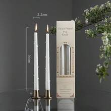 Cirelle 2 件 30 厘米欧式仿珍珠长柄无烟蜡烛，直径 2.2 厘米/0.86 英寸，适用于家居装饰、派对、餐桌装饰、节日礼物、晚餐、活动/派对、放松/冥想、环境照明、圣诞节、感恩节派对、婚礼装饰 - 彩色 - 查看 15