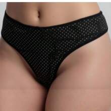 Panty Básico de Algodón con Moño Decorativo - Corte Bikini - Blanco y Negro - Ver 2