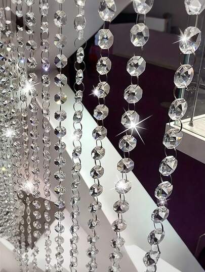 1/5/10 Stück Kristall Perlen Kette, Acryl Edelstein Perlen Strang, verwendet für hängende Dekoration an Tür, Fenster, Vorhang, Beleuchtung, Tischmitte, Hochzeitsdeko, Weihnachten