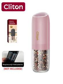 CLITON Festive Holiday Gift Set 2025 - Smart Gravity Electric Salt & Pepper Grinders With LED Light, Adjustable Coarseness (9 Stylish Colors) - Perfect Kitchen & BBQ Essential For Christmas, Birthdays - Choose Single/Twin Pack