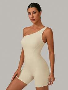 MASKERT Women's Sportswear, Gym, Women's Sportswear, Yoga Clothes, Jumpsuit, Fitness Clothes, Running Exercise Pants, High Stretch Yoga Clothes, Comfortable And Skin Friendly For Home Leisure - Creamy White - View 4