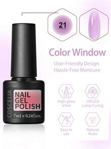 coscelia 6PCS Jelly Crystal 7ML Nail Gel Polish Set For Women DIY Nail Art Salon Translucent Candy Color Soak Off Gel Nail Polish Needed UV/LED Nail Lamp, 7ML Red Pink Nude Brown Gel Nail Polish Kit For Spring Summer Color Nails For Nail Lover Home Salon Use