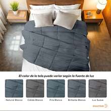 Dreamlab Edredón Acolchado para Toda Estación. Relleno de Microfibras Recubiertas con Gel. Lavado aáquina. Usar como Edredón o con Funda Duvet. Hipoalergénico. (Grafito, Individual 162 x 223cm) - 02 - Azul Mezclilla Jaspeado - Ver 6