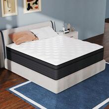 8/10/12/14 Inch Individual Pocket Springs With Gel Memory Foam, Medium Firm Mattresses In A Box, Hybrid Twin Full Queen King Size Mattress With Pressure Relief - 深灰色 - 查看 1