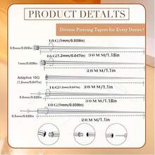 Piercing Tapers & Ball Gripping Tools For Jewelry Change 16G, 18G | Threadless/Internally/Externally Threaded Expansion Kits | Multi-Piercing For Ear, Nose, Navel, Lip, Brow & Tongue