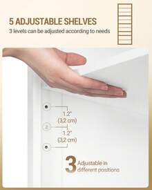 Hzuaneri Scarpiera, Scarpiera Indipendente Con 27-30 paia Di Scarpe, Divisorio Regolabile, Scaffale Portascarpe per Scarpe per Ingresso, Soggiorno, Camera da Letto, Bianco