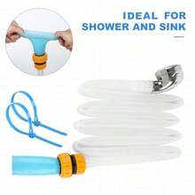 Cabezal de ducha de mano con manguera de 6 pies, accesorio de grifo deslizante para el baño de mascotas, la cocina y el fregadero de servicio - como en la foto - Ver 2