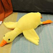 Cuscino peluche oca, morbido e soffice cuscino di animale riempito di cigno, regalo per bambini e amici. 1 pezzo (Bianco 50cm)