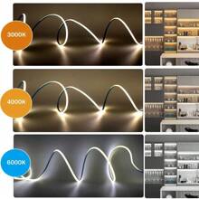 1/2/3/4/5Meters 5V 3mm PCB Width 400LEDs/M LED COB Strip With Switch USB High Brightness LED Light Bedroom Flexible Self-Adhesive Strip Light Warm White 3000k, Cold White 6000k For Indoor