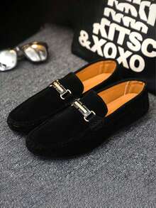 2025 Spring Men's Business Fashion Korean Style Shoes, Leather Loafers, Soft Bottom Slip-On Driving Shoes (Loafers Tend To Run Small, Customers With Larger Feet Are Advised To Order One Size Up)