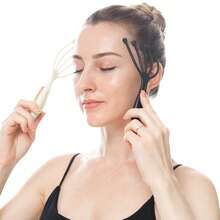 2pcs Handheld Head Massager, Deep Scalp SPA Relaxation Massage Device, Wet & Dry Use, Stress Relief, Suitable For Work Or Home, Pet Friendly - White - View 6