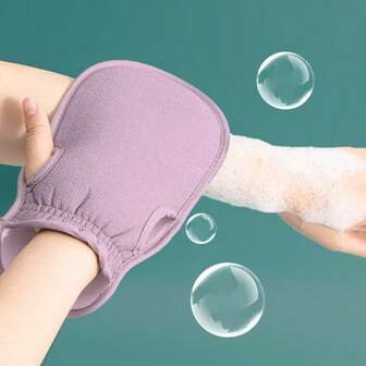 Exfolierande handskar av bambufiber: Skonsam djuprengöring för rygg och kropp, Spa Strength Exfoliator