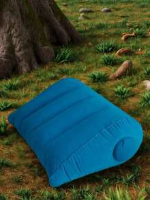 1pc Plush Leg Pillow With Inflatable PVC Triangular Cushion, Reliable For Home & Outdoor Sofa Foot Use, Can Be Used As Pillow Or Pad, No Power Source Needed, Portable, Easy To Clean