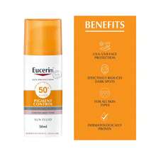 Eucerim protector solar crema antiedad control claro SPF50+ 50mL - Naranja - Ver 2