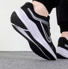 Nike QUEST 5男士耐磨舒適透氣運動跑步鞋 - 黑色 - 查看 9