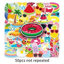 50 Pezzi Adesivi Estivi A Cartoni Animati, Adesivi Carini A Tema Spiaggia Tropicale, Adatti Per Decorare Bottiglie D'Acqua, Computer, Laptop, Telefoni Cellulari, Valigie, Laptop, Frigoriferi E Altro Ancora, Forniture Scolastiche, Ritorno A Scuola