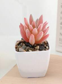 4pcs Artificial Succulent Plants, Small Fake Plants For Indoor Home Decor, Synthetic Flowers For Window Sill, Bathroom, Wall, Desk, Office, Kitchen, Farmhouse, Suitable For Christmas, Halloween, Easter, New Year