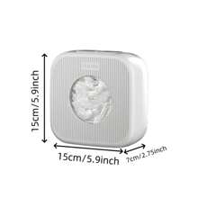 1pc Large Capacity Plastic Cling Film Storage Box, Wall-Mounted, Simple Design, White Square Shape, Bottom Elastic Opening For Easy Film Dispense, Suitable For Kitchen Use