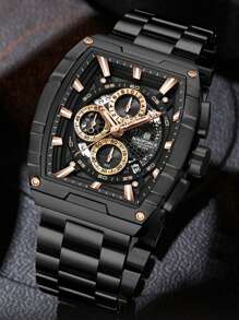 NAVIFORCE NAVIFORCE Watch For Man Tonneau New Style Fashion Travels Outdoors Sport Chronograph Quartz Watch Original Male Gift Clock