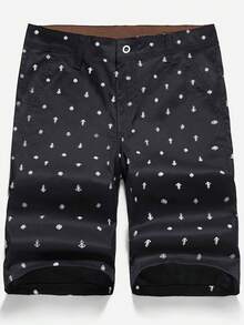 Men's Shorts Summer Casual Shorts,With Slant Pockets Graphic Colorful Work,Summer,Vacation - 黑色 - 查看 4