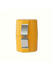 3/1 pièce Séparateur de coquille d'œuf en acier inoxydable - Épluchage rapide et séparateur de jaune, accessoire de cuisine et de pâtisserie durable avec poignée jaune facile à saisir et fonction d'ouverture rapide de la coquille