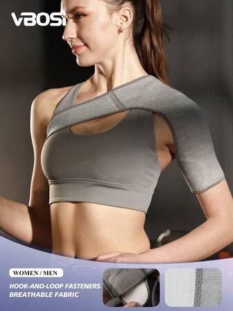 VBOSI 1 Pieza de Soporte de Hombro Ajustable y Transpirable con Compresión Elástica para la Articulación del Hombro, para Hombres y Mujeres, para el Brazo Izquierdo o Derecho