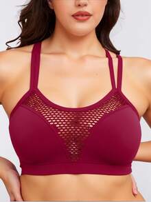 3pcs Set Seamless Wireless Push Up Adjustable Breathable Sports Bra With Removable Pads For Indoor Yoga, Outdoor Running, Gym Fitness, Sleep, For Plus Size Women