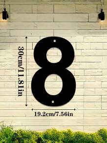 1pc 0-9 Free Combination Digital House Number, Metal Address House Number, Durable Home Address Number Plate, Wall Mounted Email Number, Home Decoration, Entrance Decoration, Garden Decoration, For Outdoor, Garage, Door, Email Decoration, Metal Wall Art, Halloween Thanksgiving Christmas, Decoration Gifts
