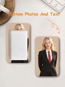 Personalized And High-Definition Transparent Holder For ID Cards, Access Cards, And Work Badges, Featuring Waterproof And Scratch-Resistant Properties, With The Option To Print Your Own Photo - Comes With A Hanging Strap Attached