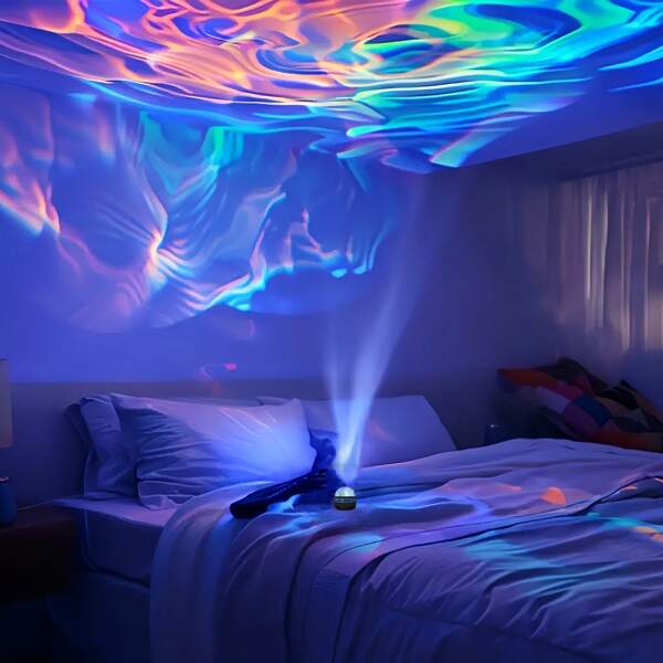 1pc Creative USB Powered Star Sky Projection Lamp - Multifunctional RGB Lighting For Living Room, Bedroom Etc. - Ideal For Holiday, Birthday Or Christmas Gift - Decorative Night Light With Remote Control, Color Changing, Dimmable & Music-Activated
