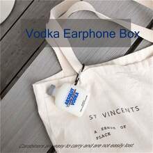 Slogan VODKA EarPhone Box For AirPods 4 3 2 1 Pro Pro2 Earphone Case 3D Vodka Silicone Cartoon Headphone Box With Pendant Cover - VODKA - View 3