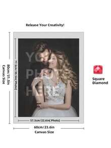定制 5D DIY 钻石画套装,尺寸可选 - 个性化您的照片、圆形钻石、亚克力工艺、独特的定制照片礼物 - 非常适合家居装饰和情人节 - 彩色 - 查看 30