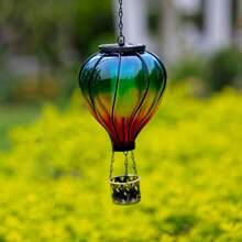 Starsoul Hot Balloon Solar Lantern With Flower Projection Metal Outdoor Waterproof Hot Balloon Solar Lights Hanging Lantern For Garden Yard Patio Decor - B-colorful - View 9