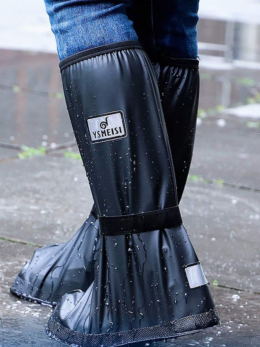 1双防水雨鞋套,防滑加厚高帮硅胶套鞋,适合徒步、户外骑行和旅行保暖,闺蜜节、送给小狗、狂欢节、春夏精选、伴娘礼物、房间、海滩、旅行、男女通用、度假、可爱小物、鞋架、收纳神器、户外、花园、旅行必备、便携、海滩必备、毕业季、毕业典礼、毕业典礼、毕业礼物、毕业典礼礼物、毕业礼物、毕业典礼礼物、恭喜毕业、毕业典礼、优秀毕业生、毕业典礼派对 - 黑色 - 查看 1