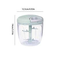 1pc Manual Meat Grinder And Garlic Chopper - Rotary Garlic Press With Transparent Container, Ideal For Chopping Vegetables And Onions - Great For Kitchen And RV Outdoor Cooking Accessories, RV Cooking Equipment | Ergonomic Design | Manually Operated Garlic Chopper, No Batteries Required