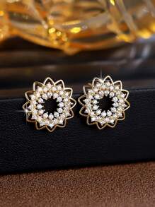 1 par de Pendientes elegantes y de lujo para mujeres, adecuados como regalo para damas en ocasiones especiales