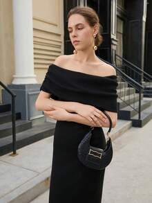 1pair European & American Style Metallic Statement Long Tassel Earrings With Big Ball Design, Fashionable And Personalized Ear Jewelry Winter Gifts - Long Size Ball - View 6