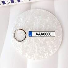 1 Stück Schlüsselanhänger mit individueller Kfz-Kennzeichen Plakette, individueller Name Schlüsselanhänger, individueller Kfz-Kennzeichen Schlüsselanhänger, individueller Nummernschildacryl Schlüsselanhänger, personalisierter Autoschlüsselring, individuelle Kfz-Accessoires für Familienmitglieder, Schulmaterial, Rückkehr zur Schule, Schulgeschenk, für Büro, für Schule, für Klassenzimmer, für Lehrergeschenke, für Jungen und Mädchen, für Teenager, Oberschüler, Studenten, bunt, süß, niedlich, witzig, Kawaii, Y2K, stylisch, individualisiert, ideale Geschenke für ihn, zarte Romantik, Wintermode, Reiseorganizer, 2000er Stil - Schlüsselanhänger aus Stahl + Ring zum Aufhängen - Übersicht 33