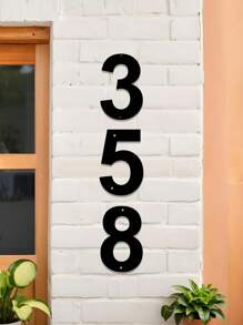 1pc 0-9 Free Combination Digital House Number, Metal Address House Number, Durable Home Address Number Plate, Wall Mounted Email Number, Home Decoration, Entrance Decoration, Garden Decoration, For Outdoor, Garage, Door, Email Decoration, Metal Wall Art, Halloween Thanksgiving Christmas, Decoration Gifts