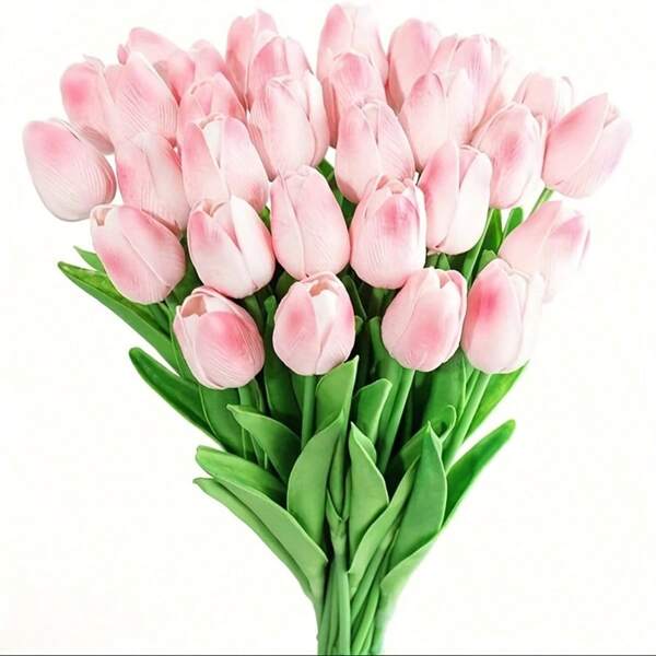 15pcs 13inch Artificial Tulip Flowers, Fake Plants