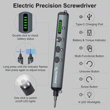 Electric Screwdriver, 70 In 1 Screwdriver Set, Mini Electric Screwdriver, Precision Screwdriver Kit With 64 S2Bits, Mini Screwdriver For Eyeglasses - Black - View 7