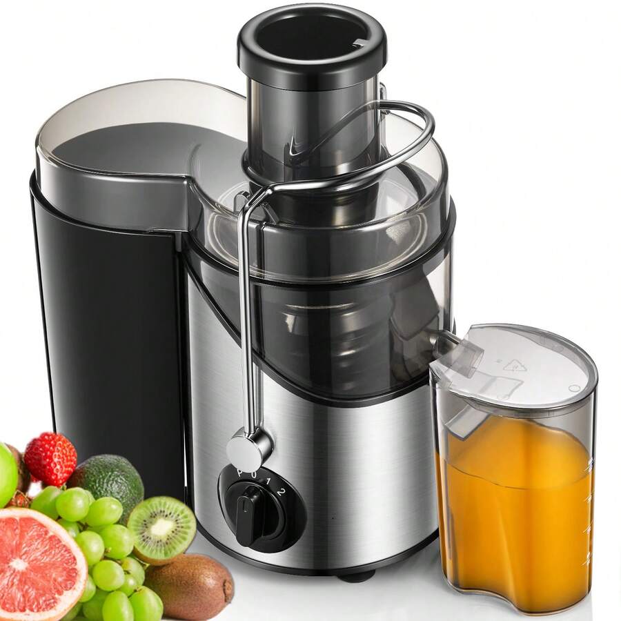 Fohere Juicer Machines, 3" Wide Mouth Juicer Extractor, For Vegetable And Fruit With 3-Speed Setting, 400W Motor, Easy To Clean - US A Type Plug(110-127V) - View 1