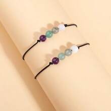 Pulsera de 7 piezas con cristales naturales sanadores de protección emocional, joyería de alivio del estrés como regalo para mujeres