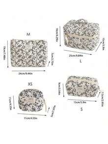 Black & White Ditsy Floral French Style Cosmetic Bag, Soft Fabric Zipper Makeup Pouch, Elegant & Fashionable For Home, Travel, Daily Use, Suitable For Women Bag,Room Decor, Bags,Makeup Bag,Vanity,Travel,Make Up Bag,Travel Essentials,Organizer,Storage,Travel Essential,Makeup Organizer,Makeup Bags,Make Up Organizer,Organiser,Toiletry Bag,Desk Organiser,Cosmetic Bag,Makeup Pouch,Make Up Organize,Vanity Accessories,Make Up Pouch,Make Up Bags,Makeup Bag,Make Up Bag,Makeup Bags,Cosmetic Bag,Makeup Organiser,Travel,Makeup Pouch,Bag,Vanity,Make Up Pouch,Travel Essentials,Pouch Bag,Make Up Bags,Bags,Travel Essential,Vanity Accessories,Small Makeup Bag - 黑色 - 查看 2